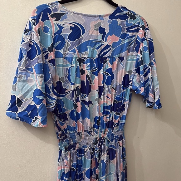 Able the label - Anthropologie - some hi-low Floral Blue Maxi Dress- medium - Picture 5 of 6